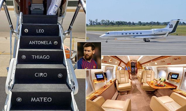 Messi Shows Off £12m Private Jet