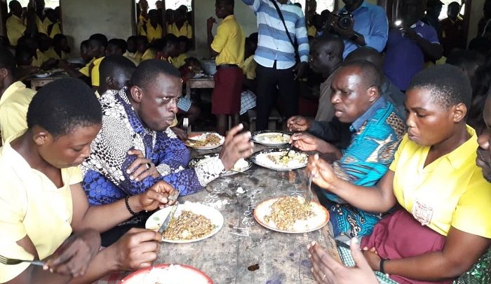 Minister Dines With Free SHS Students