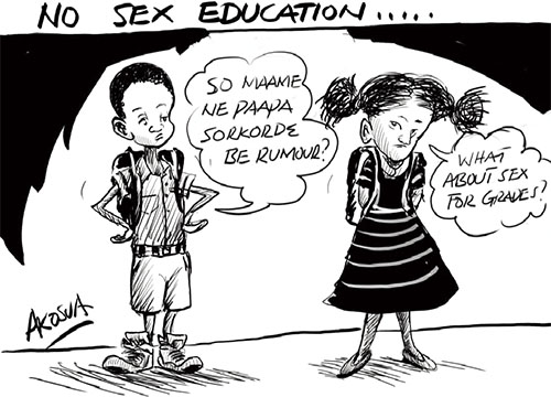 NO SEX EDUCATION…