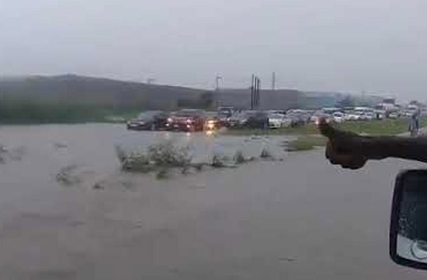 Heavy Traffic As Tema Motorway Floods