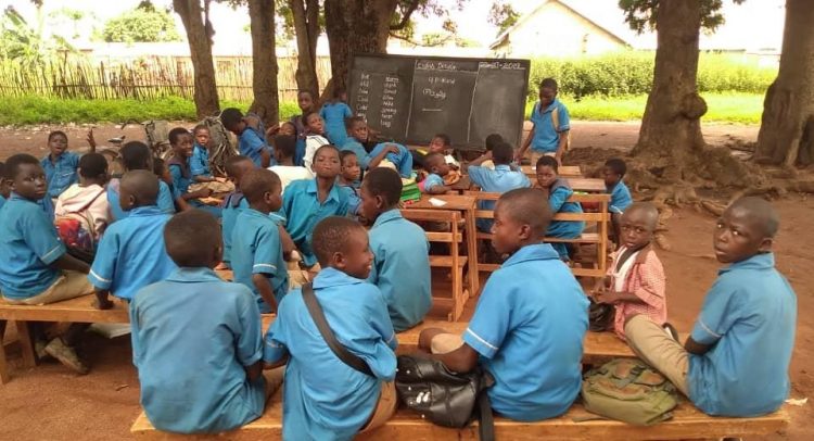 Pupils Study Under Trees Over Abandoned GETFund Project
