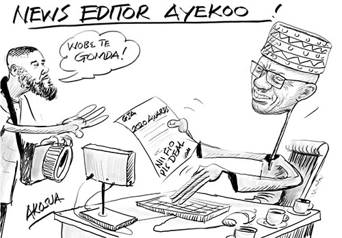 newspaper editor cartoon