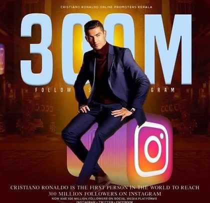 Cristiano Ronaldo has over 500 million followers on Instagram