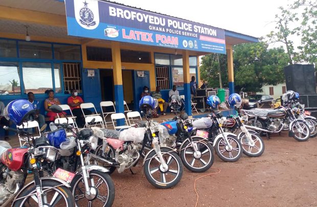 Minister Donates Motorbikes To Police