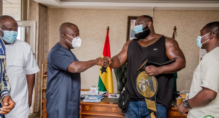 Winner of Ghana’s Strongest Champion of Champions Calls on Accra Mayor