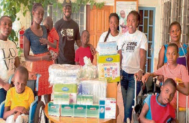 Stonebwoy Gives To Disabled Children