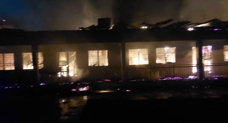 Fire Guts Nyinahin Catholic SHS Boys’ Dormitory