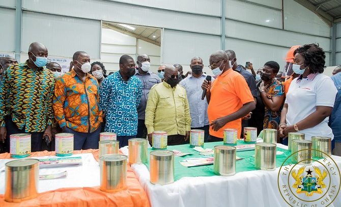 1D1F: Akufo-Addo Inspects Work On 95% Complete Central Oil Mills