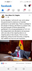 Conduct of Speaker Appalling, Disrespectful– Majority Leader After Walkout
