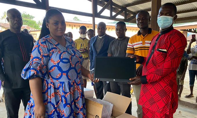 Ama Dokua Donates Computers To Schools