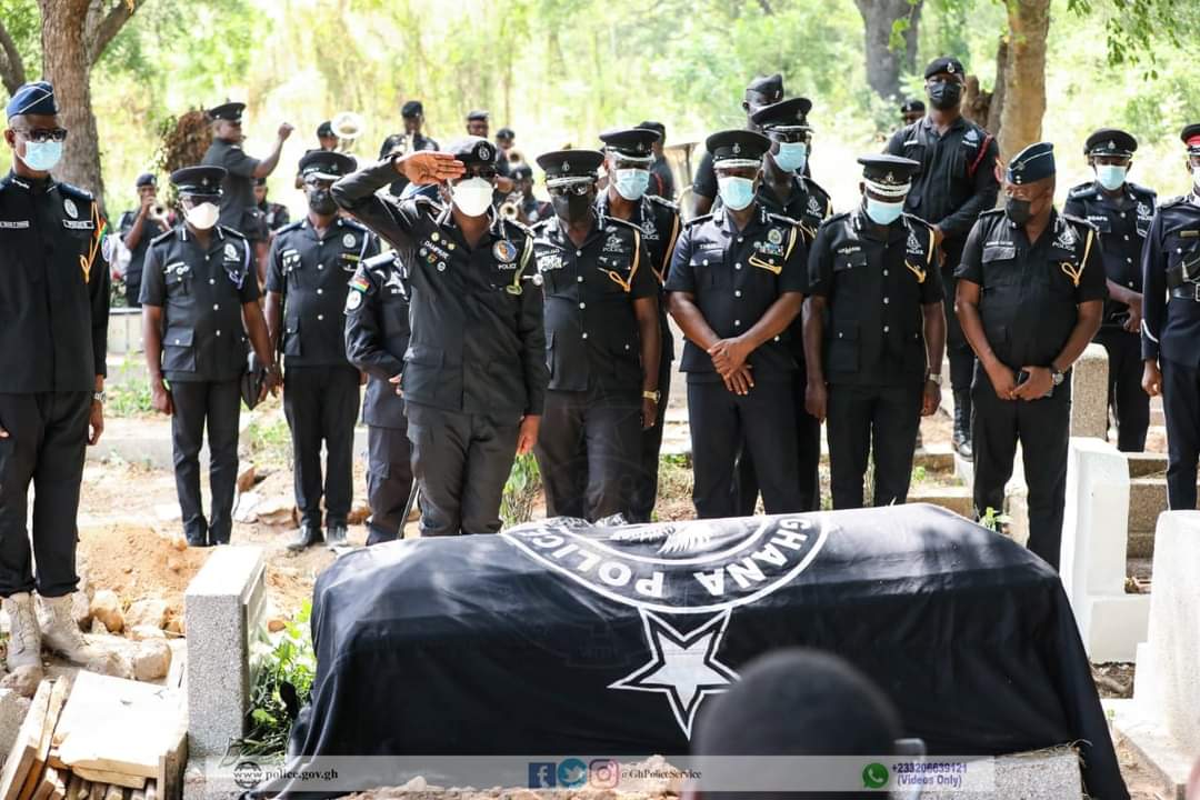 Slain Constable Adams Sulley Buried with Full Police Honours At Awudome Cemetary