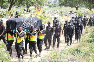 Slain Constable Adams Sulley Buried with Full Police Honours At Awudome Cemetary