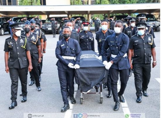 Police Hq Receives Body Of Slain Cop