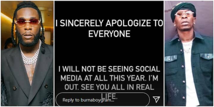 Burna Boy Runs Away From Fight With Shatta Wale  …Set To Quit Social Media For A Year