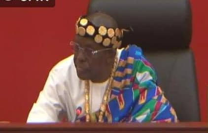 Bagbin Drops Cloak, Storms Chamber With Regalia As MPs Resume
