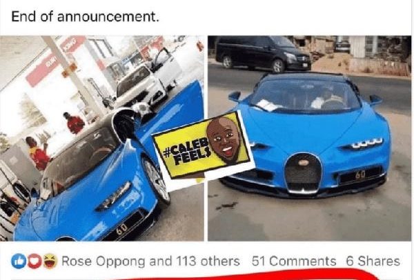 Manasseh Azure Trolled Over Osei Kwame Despite’s Bugatti