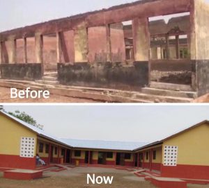 DGN Gets Result: Burnt 7 Unit Tamaligu Primary Classroom Block Renovated