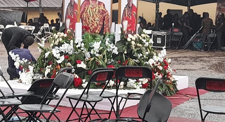 Heavy Downpour Scatters Daasebre Oti Boateng One-Week Funeral 