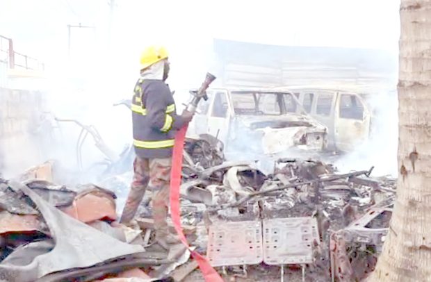 4 Cars Gutted By Fire
