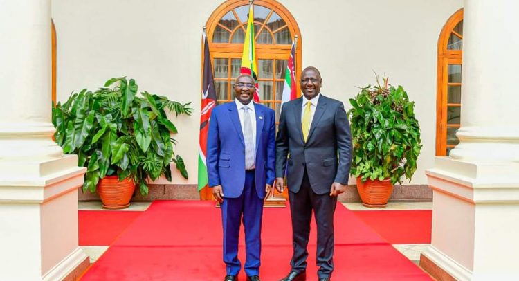 Bawumia Joins Kenya’s Former Vice President Swearing In As President