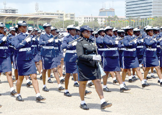 Presenting Arms To Female Policing