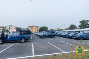 President Gives 100 Vehicles, 600 Bikes, 6 APCs To Police