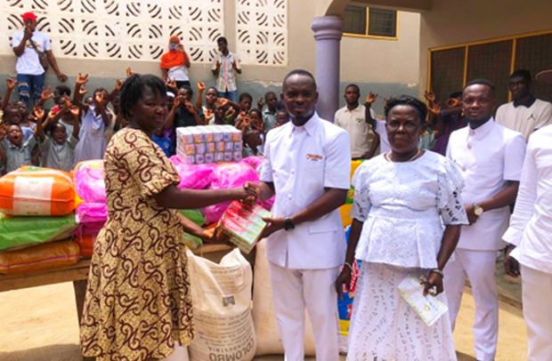 Obuasi Bitters Boss Gives To Deaf School