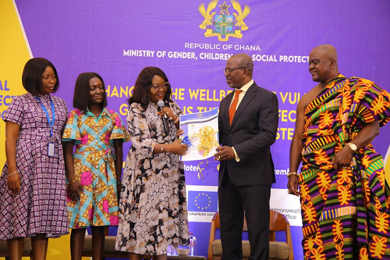 Francisca Oteng-Mensah (3rd left) officially launching the SP MEMIS Dashboad with other dignitaries