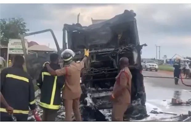 Fuel Tanker Explodes On Kumasi-Accra Highway