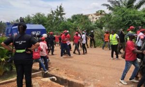 Gunshot Rocks NDC Demo In Kumasi