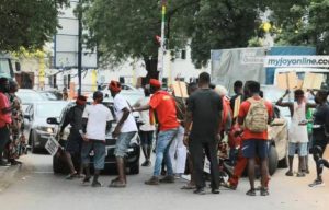 NDC Boys Stage Demo Against Akufo-Addo, Burn NPP Flags