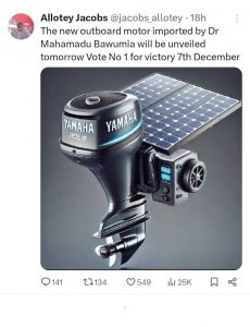 Bawumia Promises Solar Powered Outboard Motors For Fishers