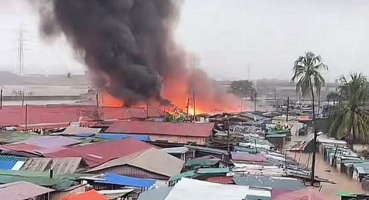 Fire Razes Rubber Factory at Circle Odawna as Floods Delay Firefighters