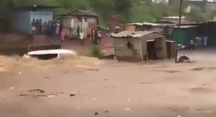 STC Bus Swept Away By Floods At Achimota–Abofu