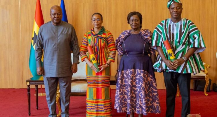 Mahama Swears In Zanetor and Ayariga as Ministers