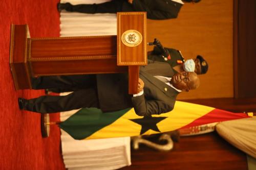 444. President Nana Addo Dankwa Akufo-Addo delivering a speech at the ceremony
