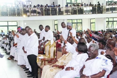 President Akuffo Addo, Vice President and the newly elected national executives of the NPP were prayed for by the Jesus Temple ICGC congregation